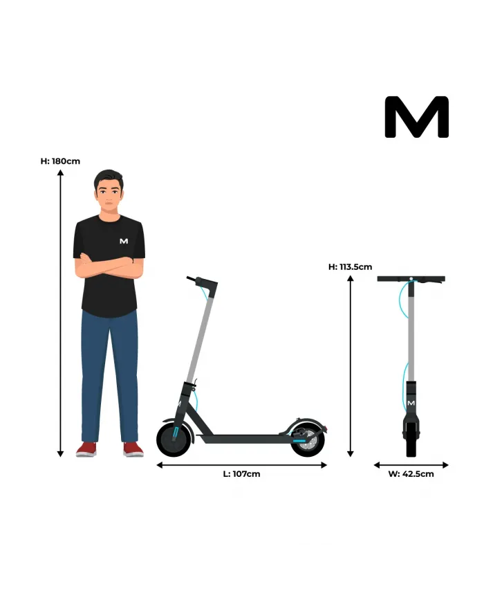 Hulajnoga elektryczna Motus Scooty 8.5 | Moc 350W | Bateria 7.8Ah