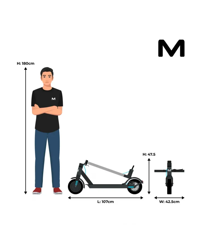 Hulajnoga elektryczna Motus Scooty 8.5 | Moc 350W | Bateria 7.8Ah