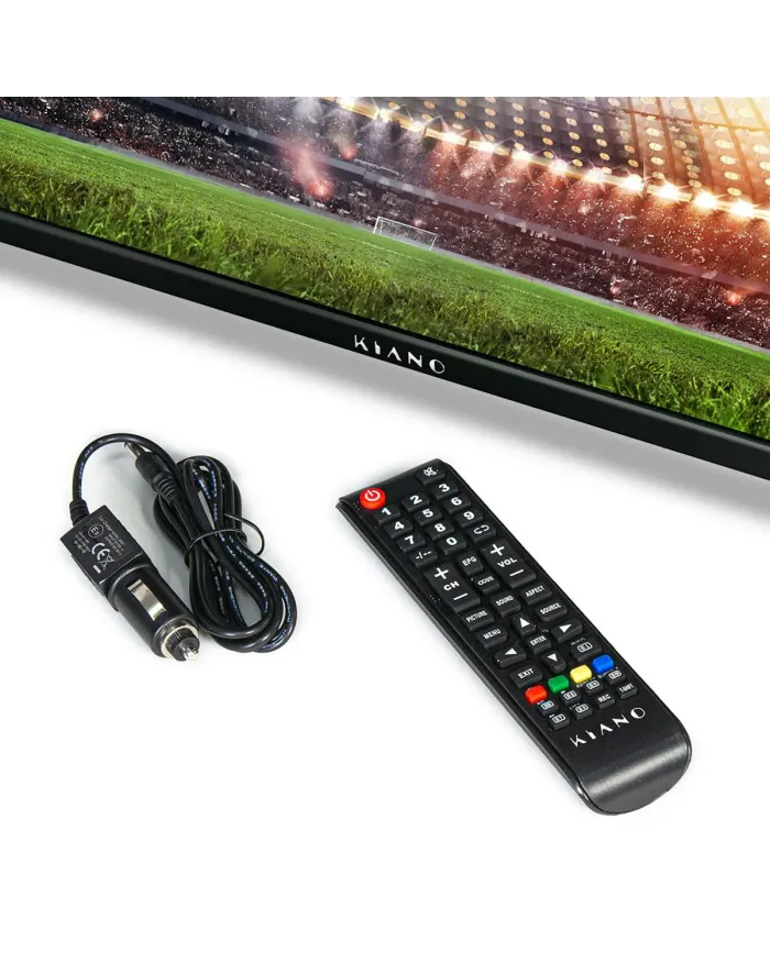 Telewizor LED KIANO SLIMTV 19" TRAVEL Idealny do kampera, ciężarówki, ładowarka 12V