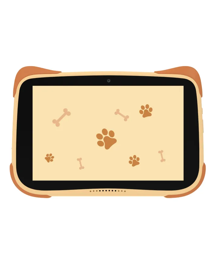 Tablet Kiano Alpha Kid Centrum Edukacyjne zatwierdzone przez MEN - brązowy/pomarańczowy
