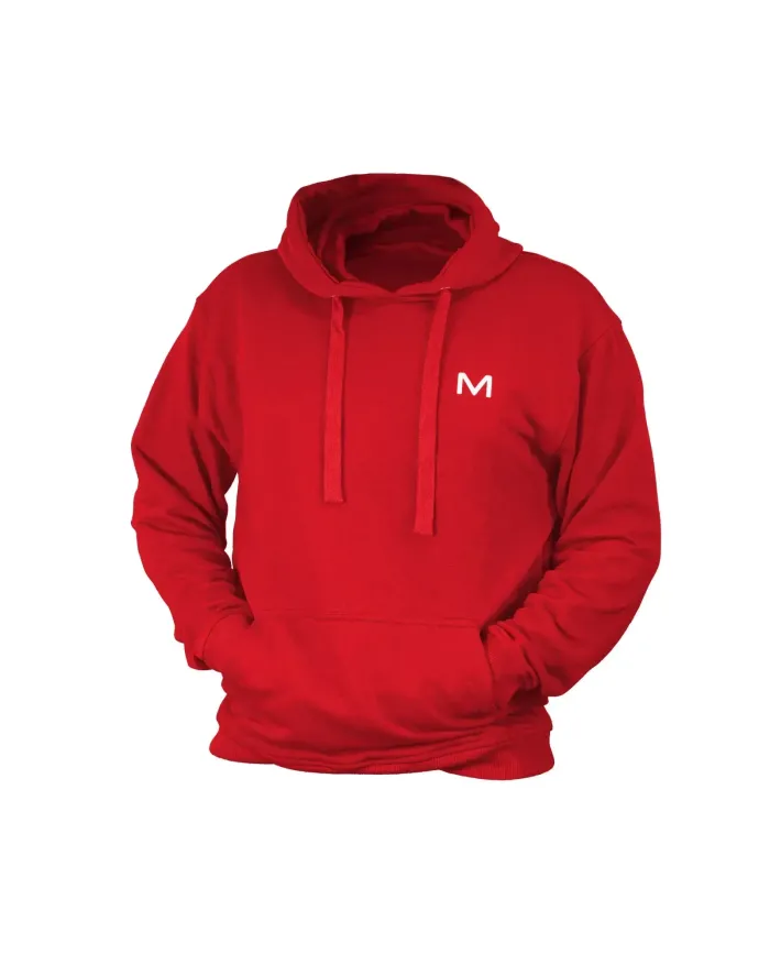 Bluza męska MOTUS z kapturem rozmiar M/L kolor czerwony