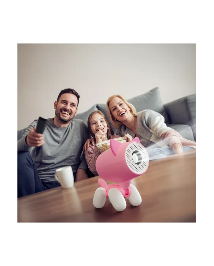 Projektor do kina domowego z funkcjami edukacyjnymi Kiano Alpha KID Pink (cat)