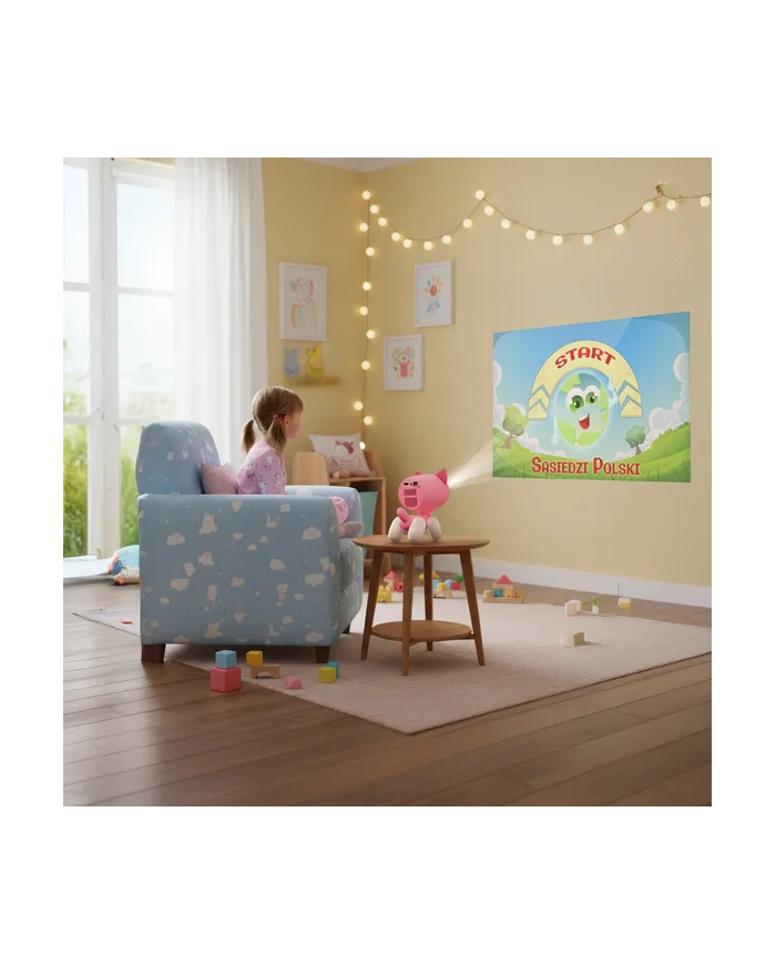 Projektor do kina domowego z funkcjami edukacyjnymi Kiano Alpha KID Pink (cat)