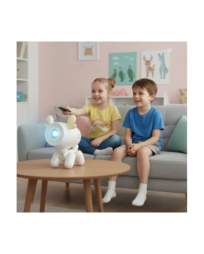Projektor do kina domowego z funkcjami edukacyjnymi Kiano Alpha KID White (reindeer)
