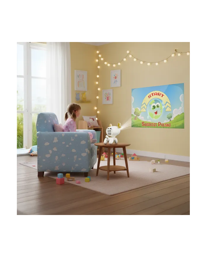 Projektor do kina domowego z funkcjami edukacyjnymi Kiano Alpha KID White (reindeer)