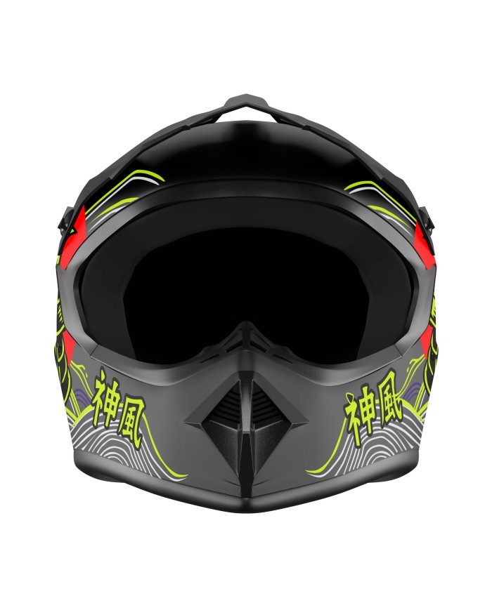 Kask Kamikaze Tokyo Drift fullface na hulajnogę, MTB i rower