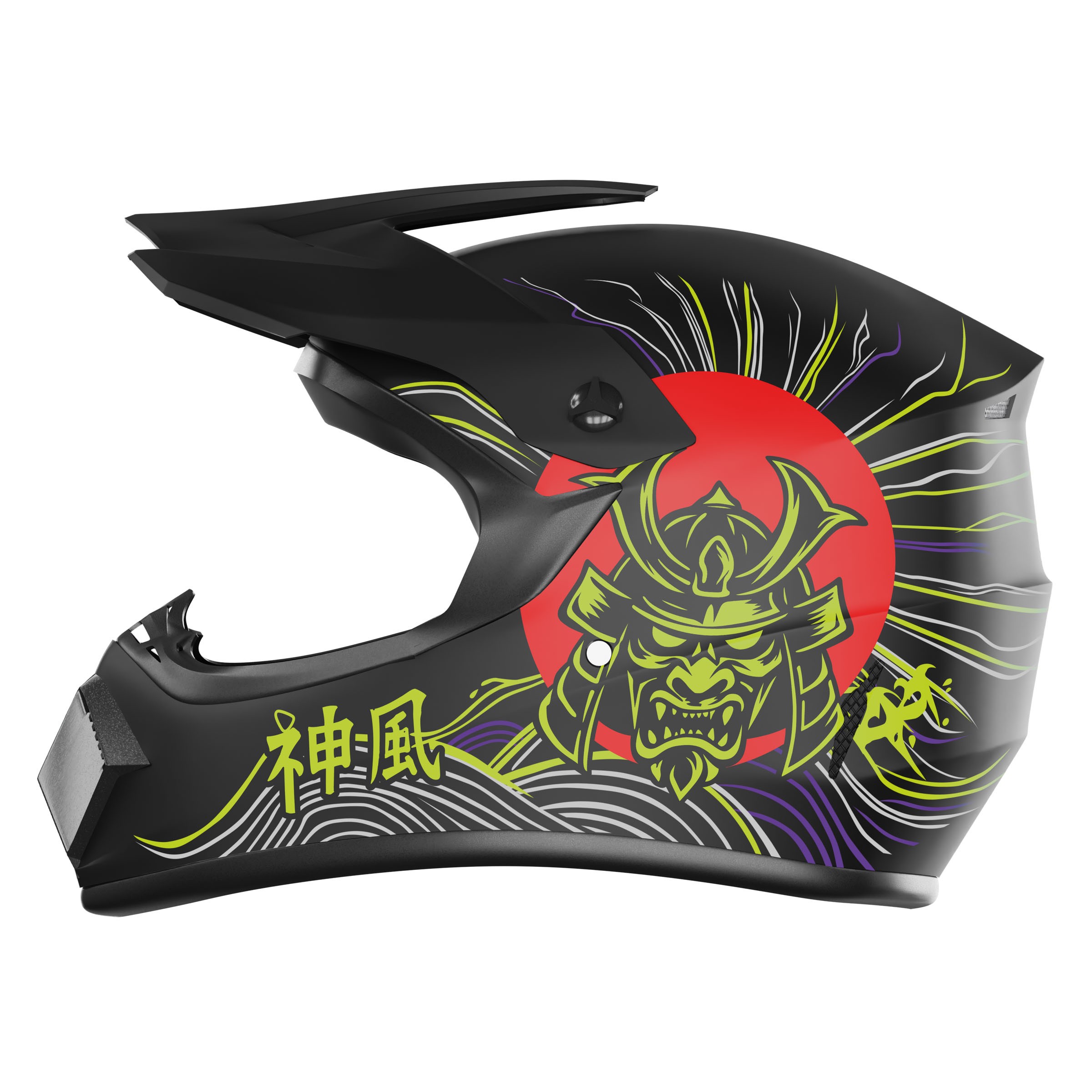 Kask Kamikaze Tokyo Drift fullface na hulajnogę, MTB i rower
