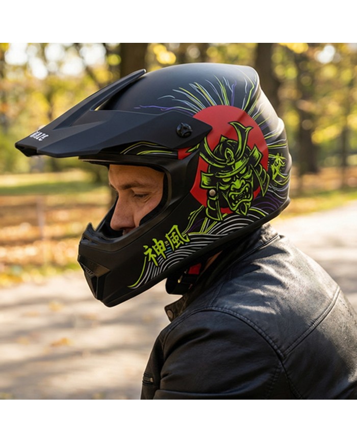 Kask Kamikaze Tokyo Drift fullface na hulajnogę, MTB i rower