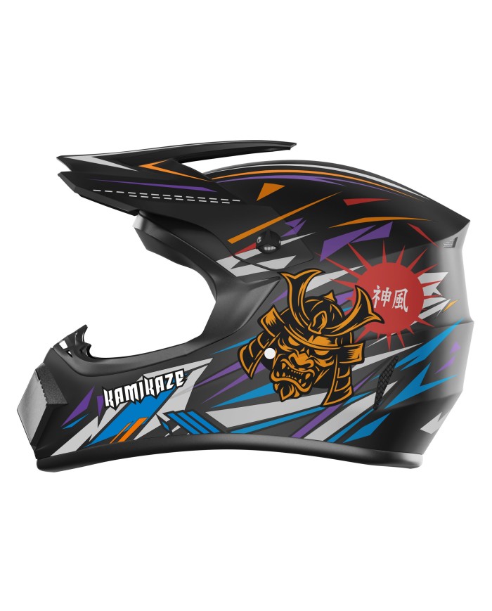 Kask Kamikaze Ninja fullface na hulajnogę, MTB i rower