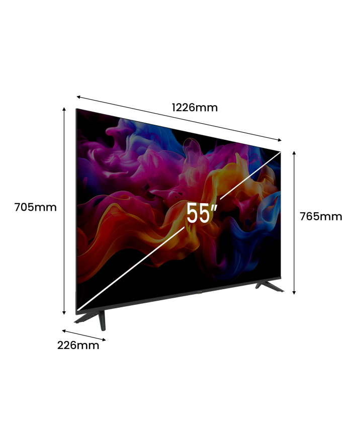 Telewizor Kiano Elegance 55" 4K Smart TV VIDAA Netflix. HBO, Prime
