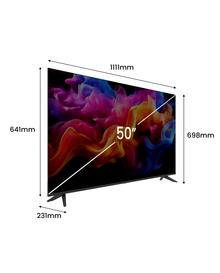Telewizor Kiano Elegance 50" 4K Smart TV VIDAA Netflix. HBO, Prime