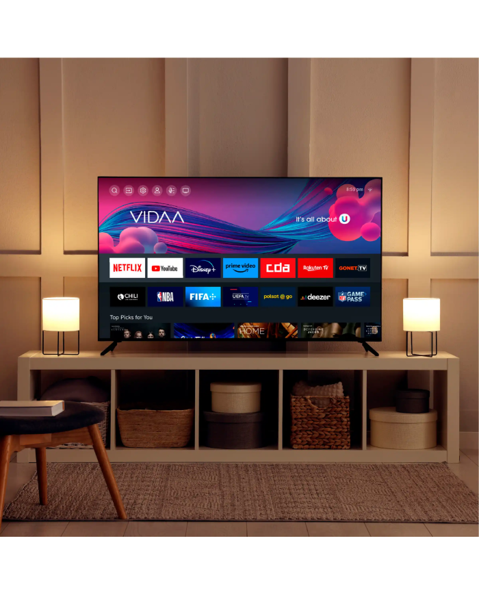 Telewizor Kiano Elegance 50" 4K Smart TV VIDAA Netflix. HBO, Prime