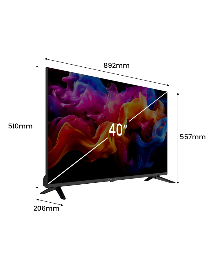 Telewizor Kiano Elegance 40" Full HD Smart TV VIDAA Netflix. HBO, Prime