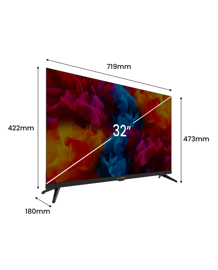 Telewizor LED Kiano Elegance TV 32" HD Ready czarny