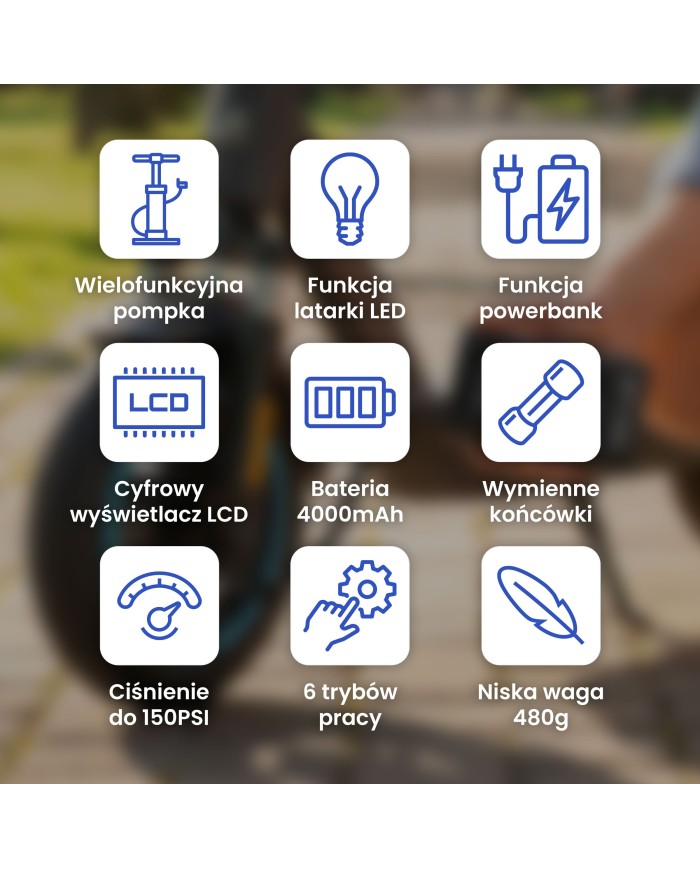 Przenośny kompresor elektryczny Motus V2