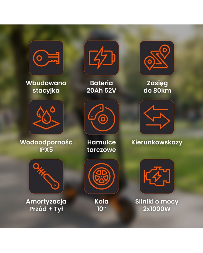 Pojazd elektryczny Kamikaze K1 Max + stacyjka - 5901421609436