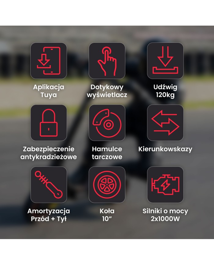 Hulajnoga elektryczna Motus Daytona 10 Max - Specyfikacje i Wydajność