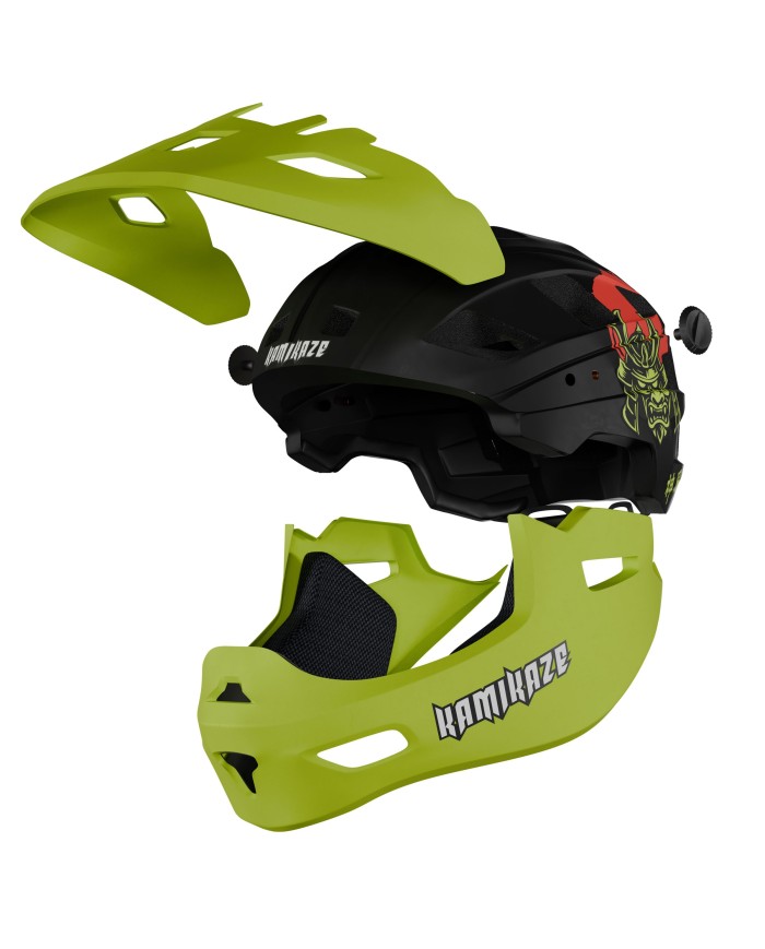 Kask szczękowy Kamikaze RONIN Helmet Green