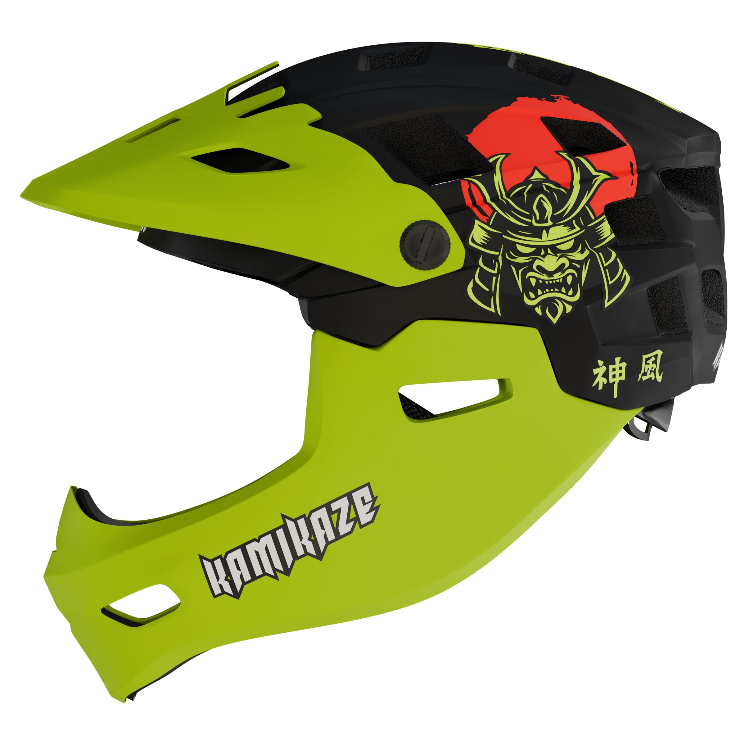 Kask szczękowy Kamikaze RONIN Helmet Green