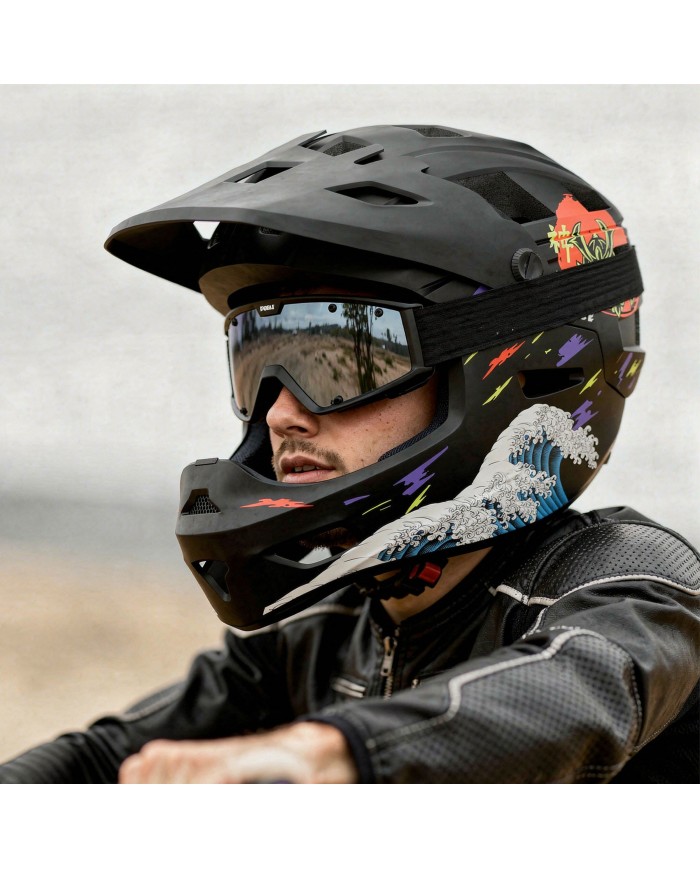 Kask szczękowy Kamikaze RONIN Wave Black