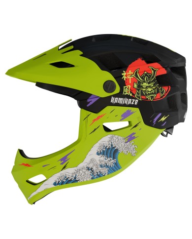 Kask szczękowy Kamikaze RONIN Wave Green