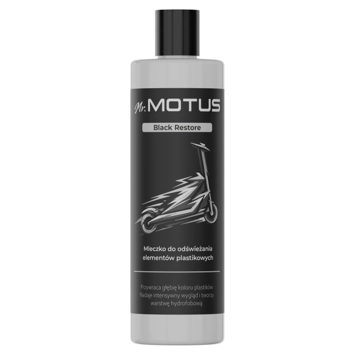 Płyn Mr. Motus Black Restore - mleczko do odświeżania elementów plastikowych hulajnogi
