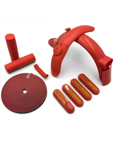 Czerwony zestaw do personalizacji hulajnóg elektrycznych