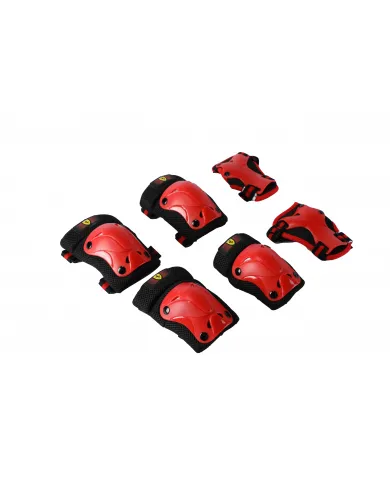 Ferrari zestaw ochraniaczy dla dzieci na kolana, łokcie i nadgarstki r. XS czerwone