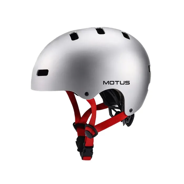 Kask dziecięcy rowerowy MOTUS MD-107 rozmiar M/S srebny