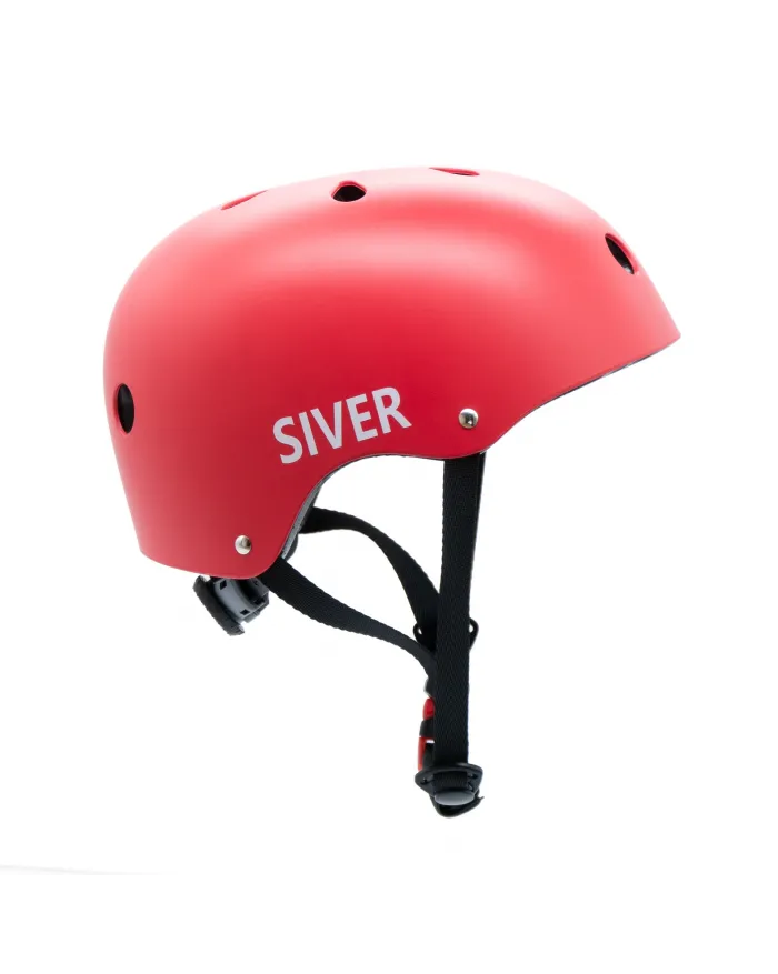 Kask rowerowy regulowany SIVER rozmiar M czerwony