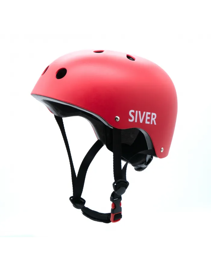 Kask rowerowy regulowany SIVER rozmiar L czerwony