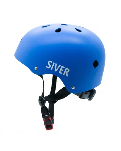 Kask rowerowy regulowany SIVER rozmiar S niebieski