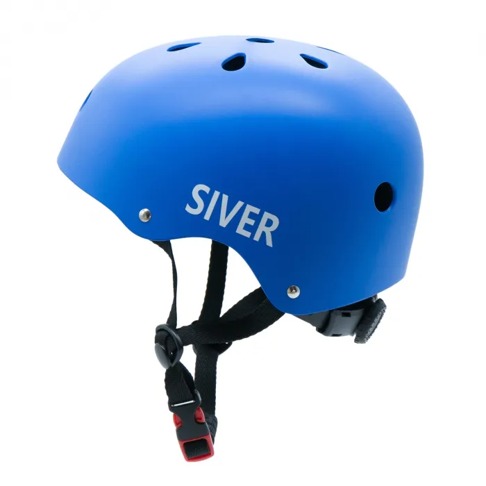 Kask rowerowy regulowany SIVER rozmiar M niebieski