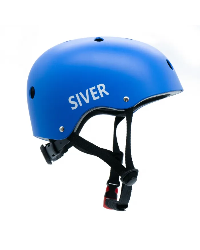 Kask rowerowy regulowany SIVER rozmiar M niebieski