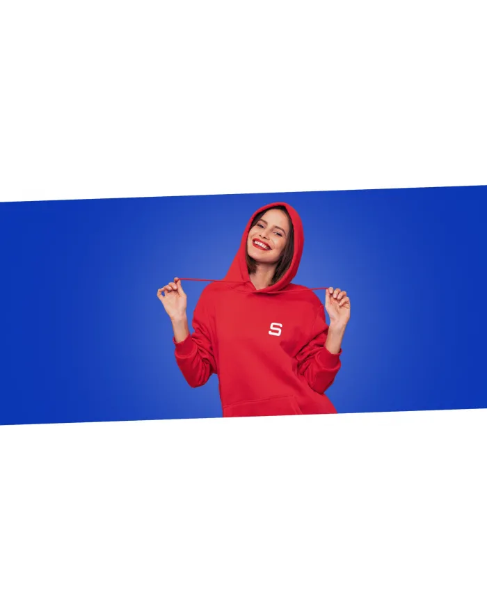 Bluza damska SIVER z kapturem rozmiar M/L kolor czerwona