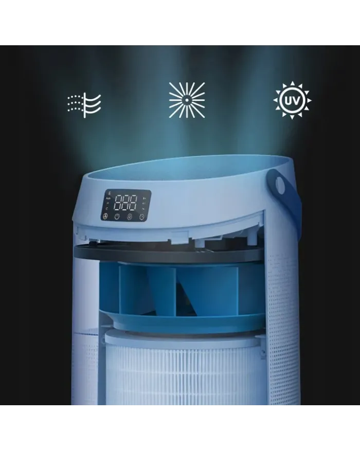 Oczyszczacz powietrza Kiano Miya filtr wstępny, węglowy i HEPA 13 smart
