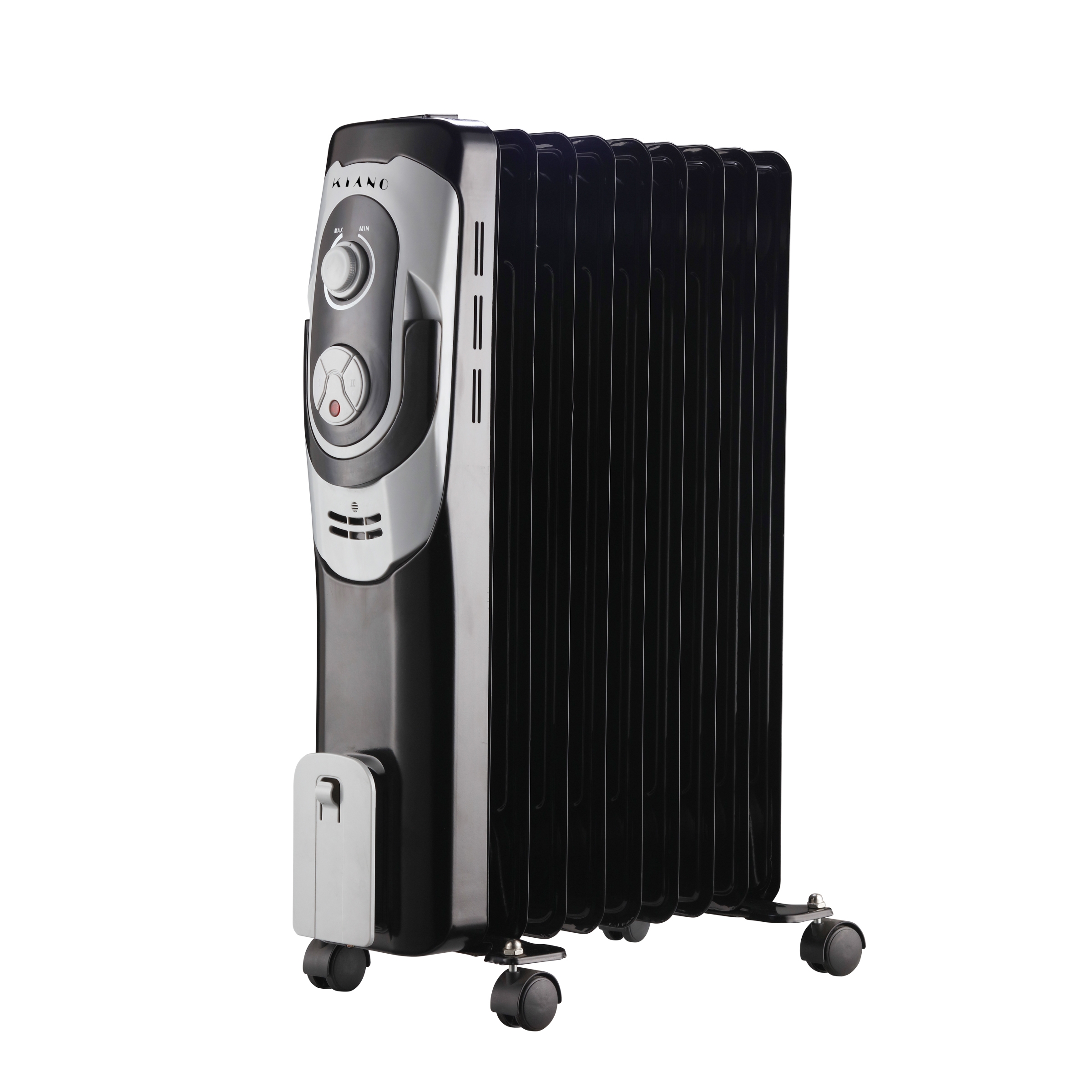 Kiano Heater 20 Ölradiator 2000W 9 Rippen Elektroheizung Schwarz Thermostat