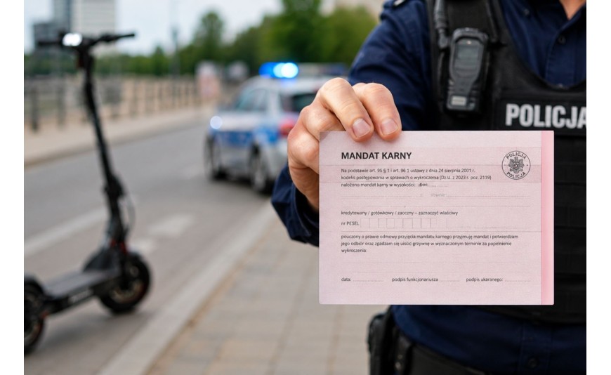 Nowy mandat za jazdę na hulajnodze elektrycznej? 1000+ PLN dla rodzica